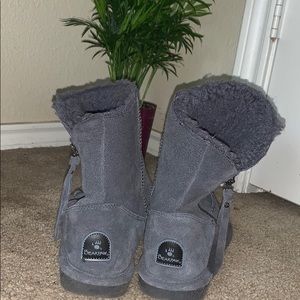 gray bearpaw boots